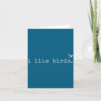 Ik vind vogels leuk, grappig minimalistisch vogels kaart