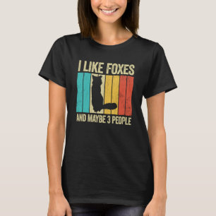 Ik vind vossen leuk en misschien 3 personen wilde t-shirt