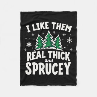 Ik vind ze echt dik & amp; sprucey grappig kerst fleece deken