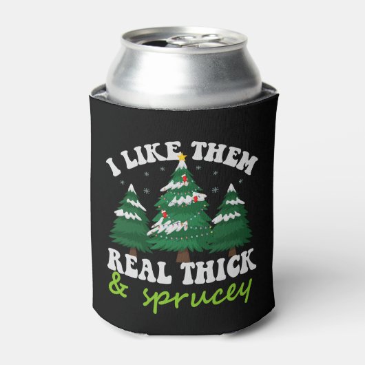 Ik vind ze echt dik en heerlijk grappig kerstfeest blikjeskoeler (Blikje Voorkant)