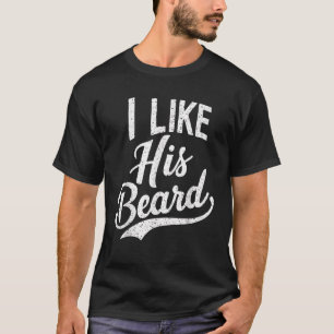 Ik vind zijn baard Matchende koppels Vintage Daddy T-shirt