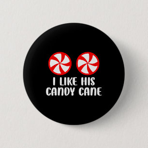 Ik vind zijn kaneelstok pret leuk Kerstmis koppels Ronde Button 5,7 Cm