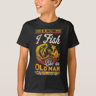 Ik vis als een oud Man T-shirt