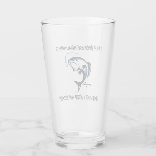 Ik vis omdat volwassen zijn moeilijk is... - Vist  Glas (Achterkant)