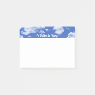"Ik vlieg liever", merkt Sky Plane op Post-it® Notes