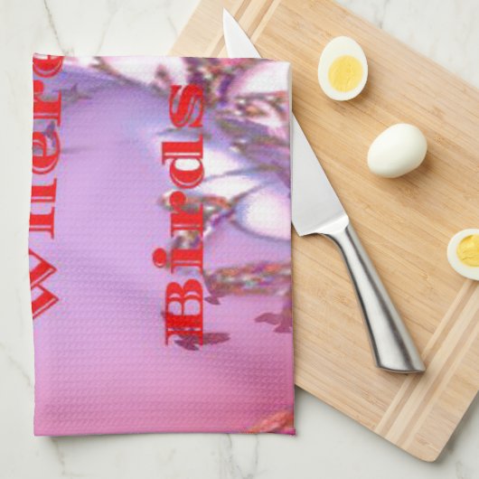 Ik vlieg met je naar valentijn.png theedoek (Quarter Fold)