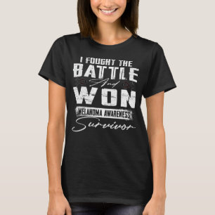 Ik vocht in de strijd & won melanoom huidbewustzij t-shirt