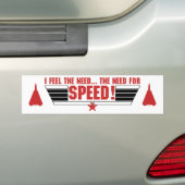 Ik voel de behoefte... bumpersticker (Op auto)
