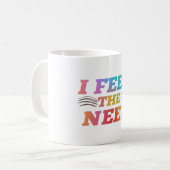 Ik voel de behoefte koffiemok (Voorkant links)