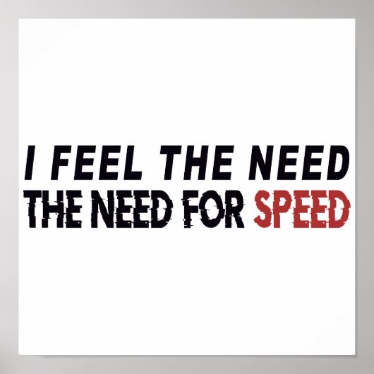 Ik voel de noodzaak.. ..De snelheid Poster (Voorkant)