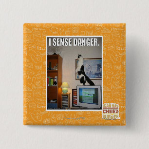 Ik voel gevaar vierkante button 5,1 cm