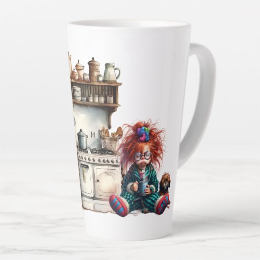 Ik voel het vandaag niet latte mok (Rechterhoek)