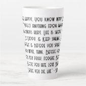 Ik voel me altijd gelukkig latente mok (Voorkant)