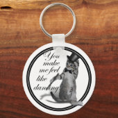 Ik voel me Dansend. Tik danskat Sleutelhanger (Voorkant)