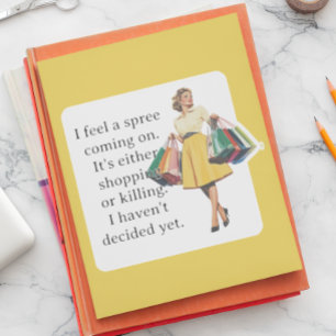 Ik voel me een Spree Funny Retro Huisvrouw Sticker