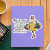 Ik voel me een Spree Funny Retro Huisvrouw Sticker