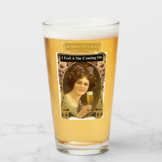 Ik voel me een zonde die aankomt glas (Voorkant gevuld)