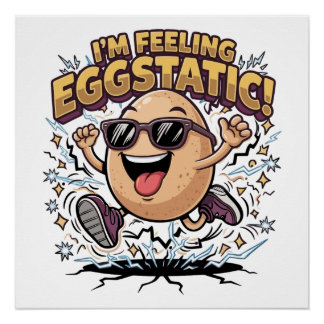 Ik Voel Me Eierstikke – Grappige Eierpun Cartoon Perfect Poster