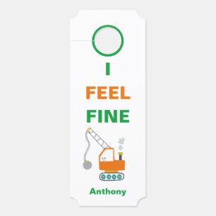 Ik voel me Fine Sick Feelings Name Typografie