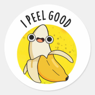 Ik voel me goed grappige fruitbanaan Pun Ronde Sticker