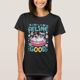 Ik voel me goed Kat Grappige katten Cadeau Dier Mi T-shirt
