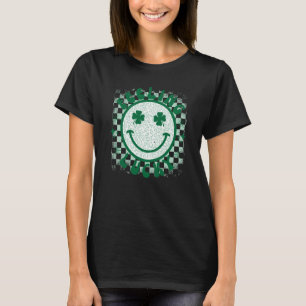 Ik voel me Lucky Retro St Patrick's Day Smile Face T-shirt