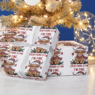 Ik Voel Me Prima Alles is Prima Kerstmis Hoogland Cadeaupapier