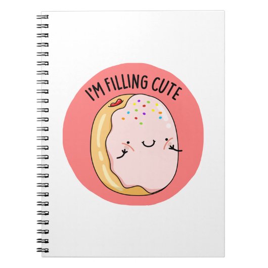 Ik voel me schattig, grappige jelly donut grap notitieboek (Voorkant)