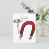 Ik voel me tot je aangetrokken. briefkaart (Staand voorkant)