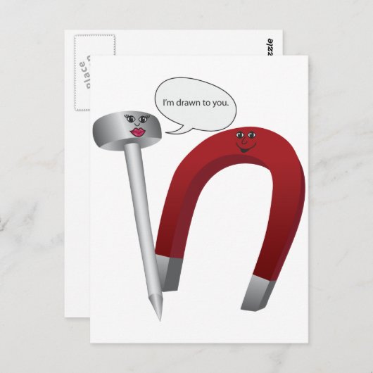 Ik voel me tot je aangetrokken. briefkaart (Voorkant / Achterkant)