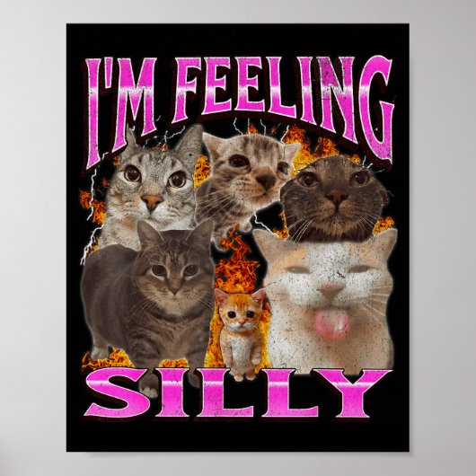 Ik Voel Me Zot Grappige Kat Meme Bootleg Grafisch Poster (Voorkant)