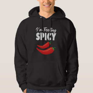 Ik voel pittige hete peper grafische chili liefheb hoodie