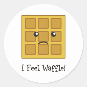Ik voel Waffle. Ronde Sticker