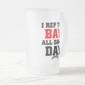 Ik voer de baai uit matglas bierpul (Voorkant rechts)