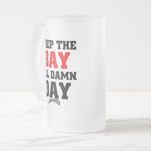 Ik voer de baai uit matglas bierpul (Voorkant links)