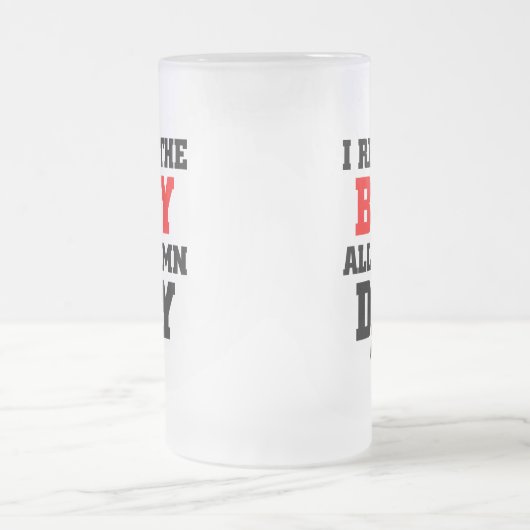 Ik voer de baai uit matglas bierpul (Center)