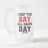 Ik voer de baai uit matglas bierpul (Links)