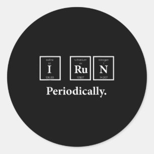 Ik voer periodiek Wetenschap Nerd Leerling Che uit Ronde Sticker