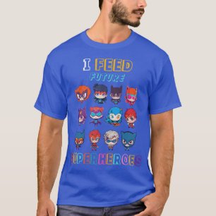Ik voer toekomstige school cafetaria lunch dame gr t-shirt
