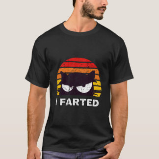 Ik voerde stiekeme kat vader grapje gedesdistresse t-shirt