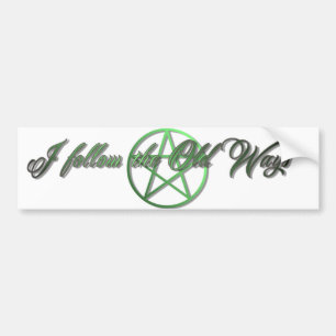 Ik volg de oude strookjes met de bumpersticker