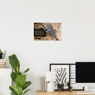 "Ik volg door" Motivatie Affirmatie Poster