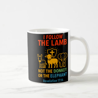 Ik volg het Lam niet de ezel of olifant christen Koffiemok