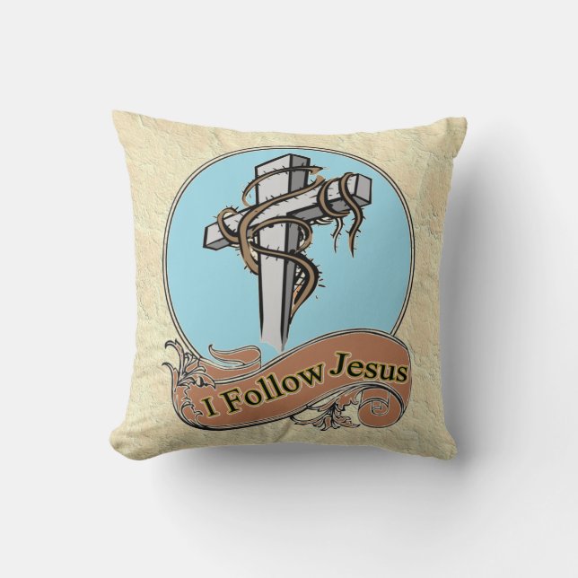 Ik volg Jezus Kussen (Voorkant)