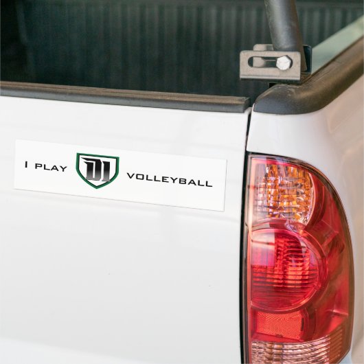 Ik volleybal D1: Bumpersticker (Op Truck)