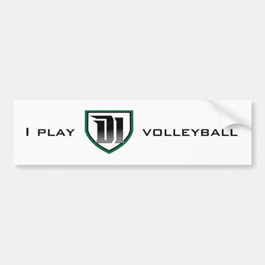 Ik volleybal D1: Bumpersticker (Voorkant)