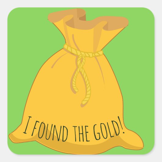 Ik vond de gouden St Patrick's Day Vierkante Sticker (Voorkant)