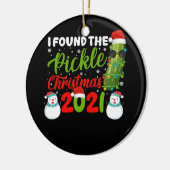 Ik vond de kerstman van 2021 Santa Pickle Keramisch Ornament (Links)