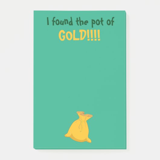 Ik vond de pot met gouden St. Patrick's Day Post-it® Notes (Voorkant)