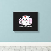 Ik vond deze grappige Halloween Nurse Ghost B Canvas Afdruk (Insitu (Houten vloer))